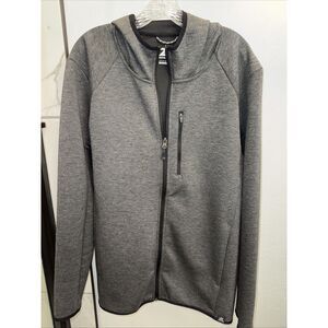 Zeroxposur Mens Gray Stretch Long Sleeve Hooded Full‎ Zip Jacket Size XL